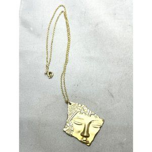 JJ Jonette Face Pendant Necklace